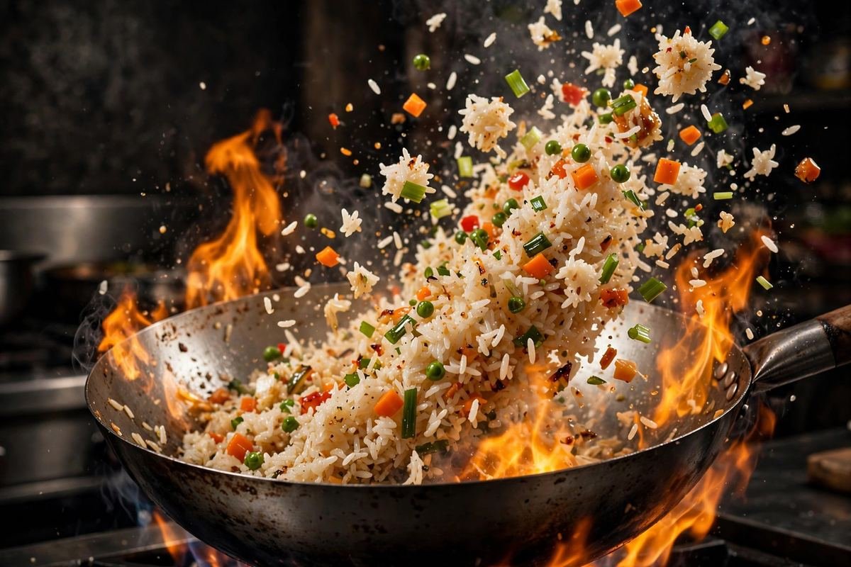Perfect Veg Fried Rice Recipe — Smoky, Fluffy & Restaurant-Style — step photo