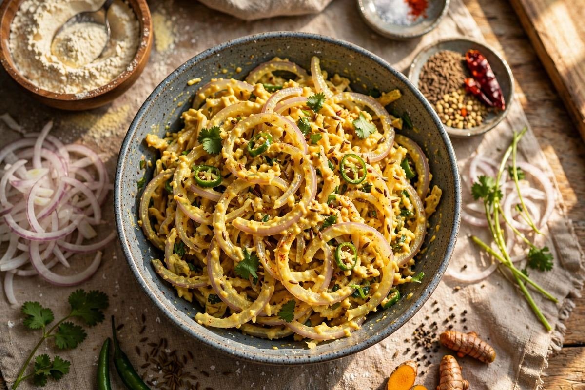Crispy Onion Pakora — Monsoon-Perfect Tea-Time Fritters — step photo
