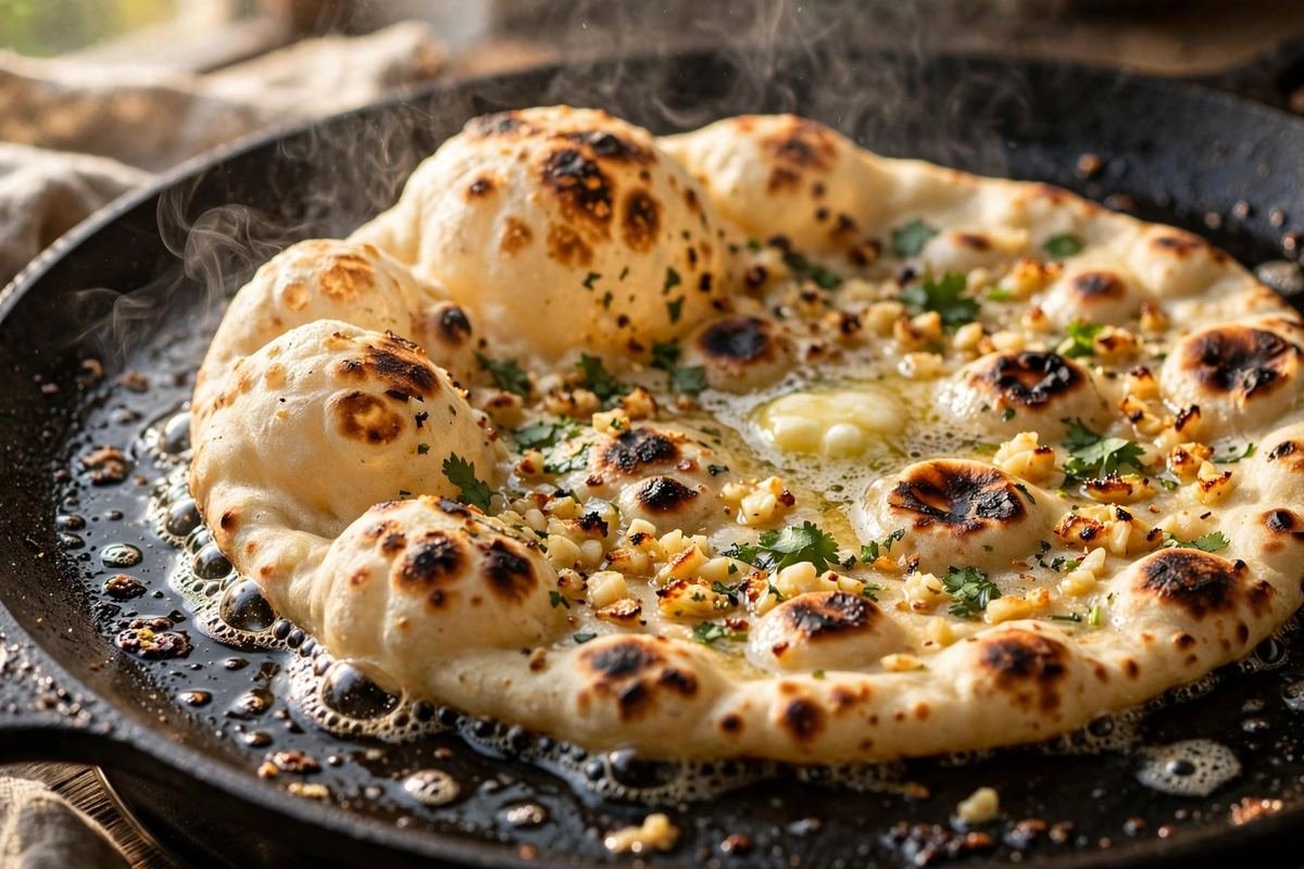 Garlic Naan Recipe (No Yeast) — Soft & Buttery — cooking photo