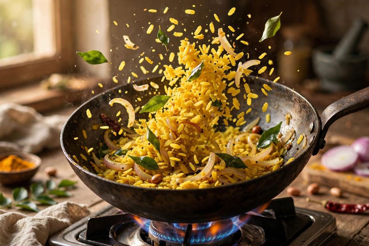 Kanda Poha — Light Maharashtrian Breakfast — step photo