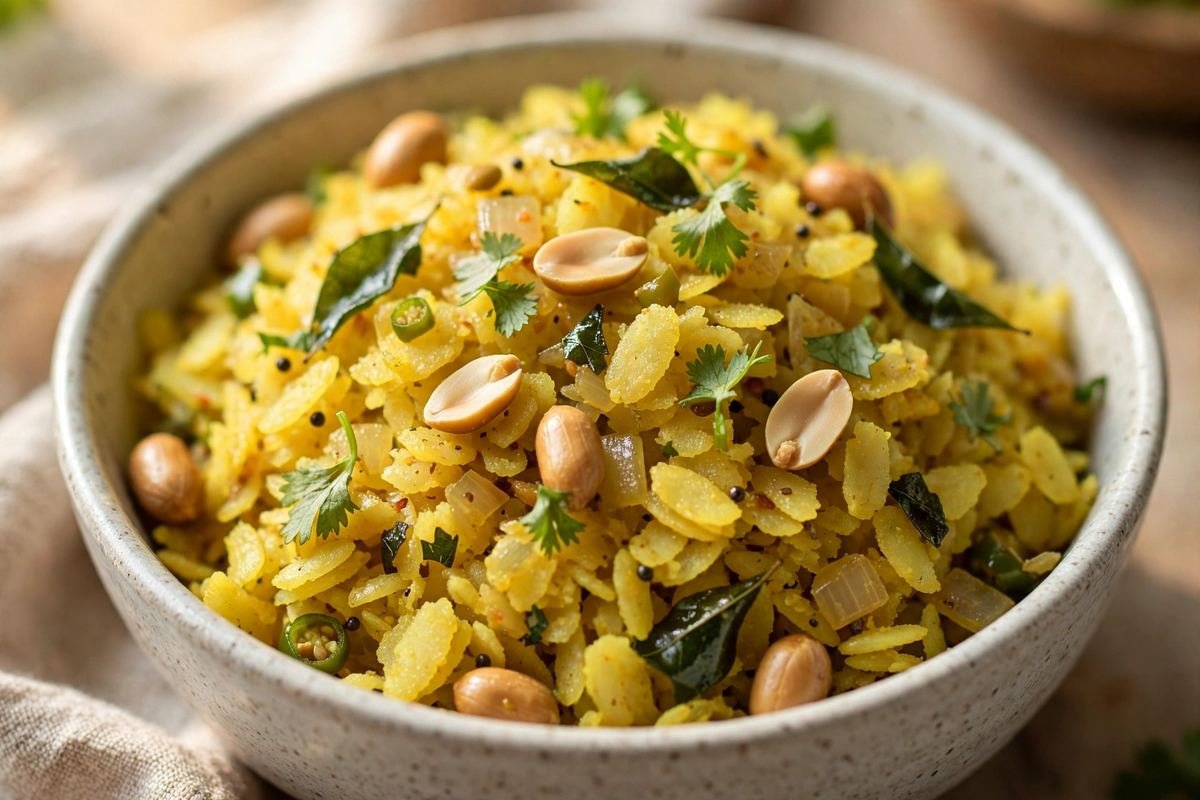 Kanda Poha — Light Maharashtrian Breakfast — cooking photo