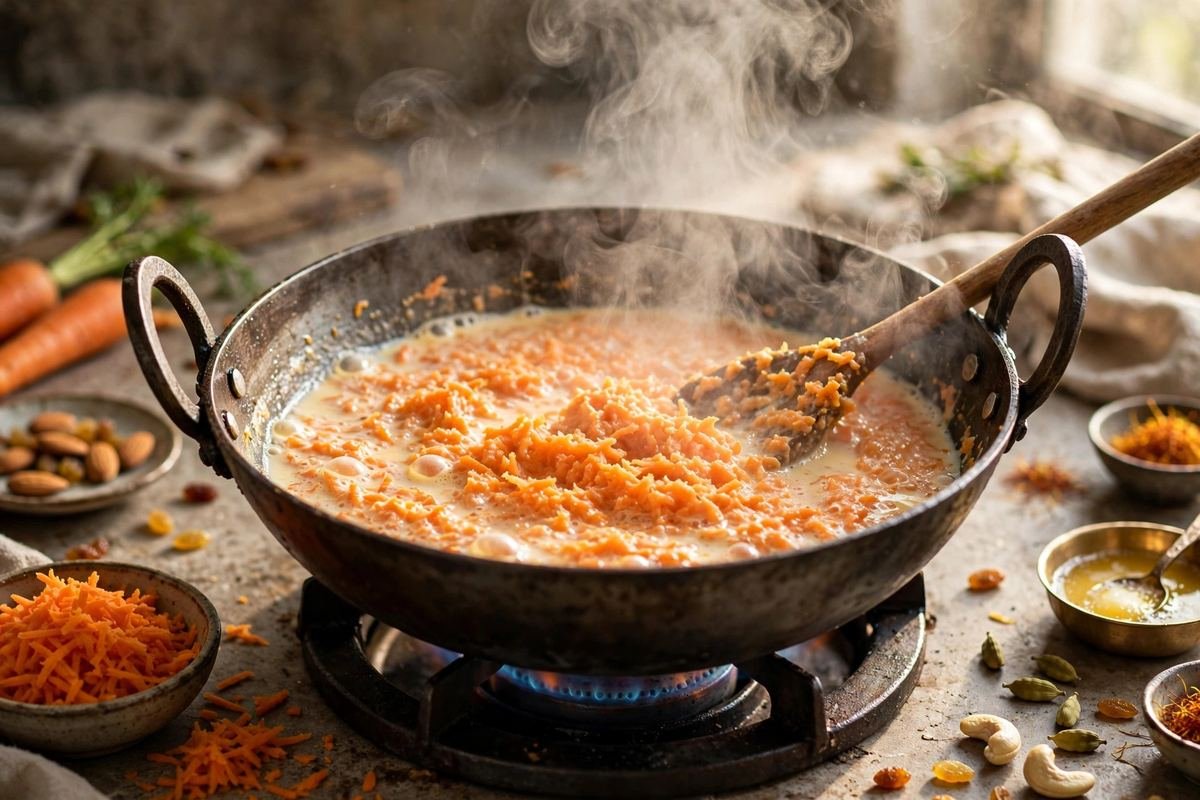 Gajar Ka Halwa — The Classic Slow-Cooked Indian Carrot Halwa — step photo