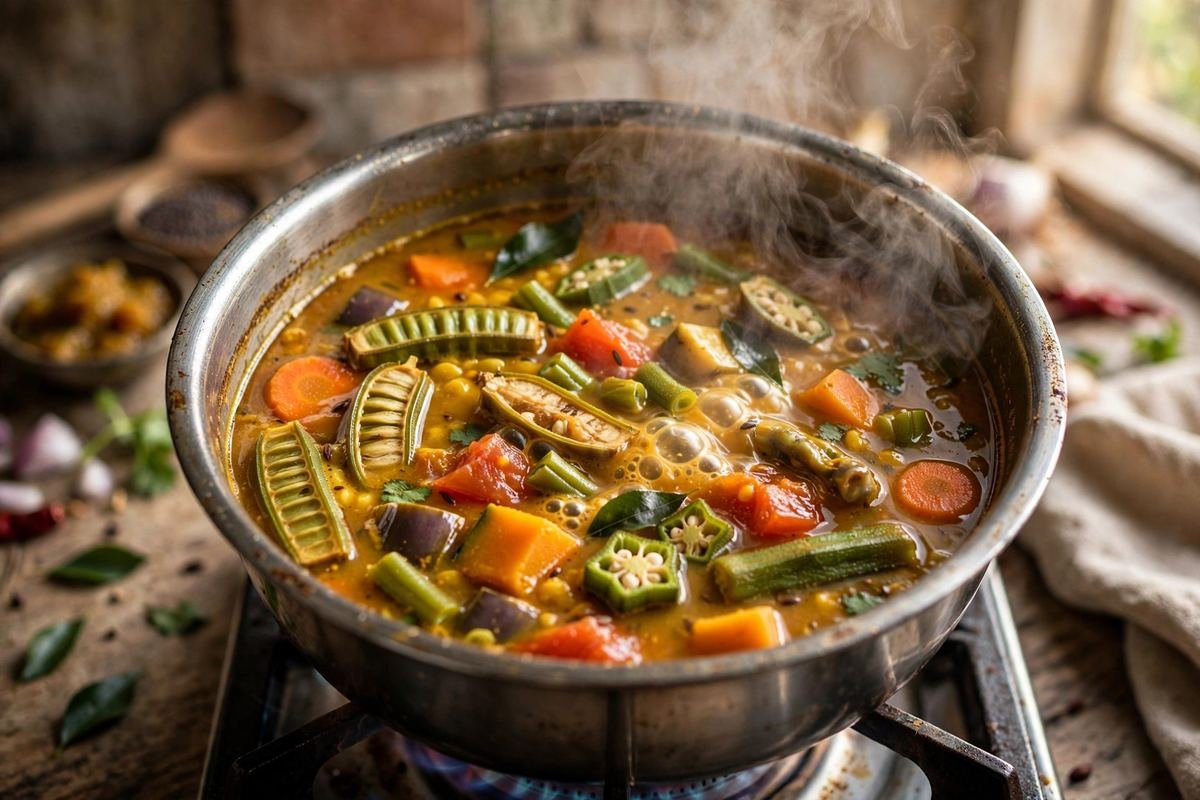 Soft Fluffy Idli with Hot Sambar — cooking photo