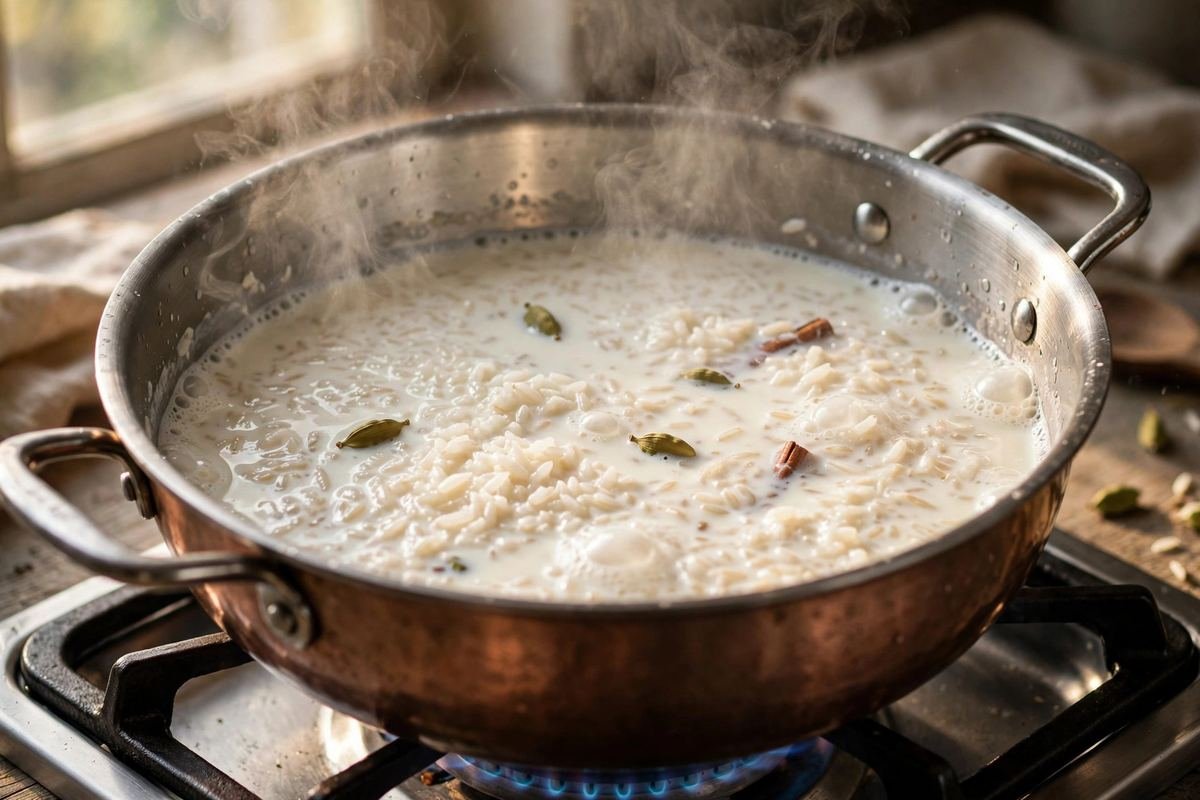 Rice Kheer Recipe — Creamy Slow-Cooked Indian Rice Pudding — step photo