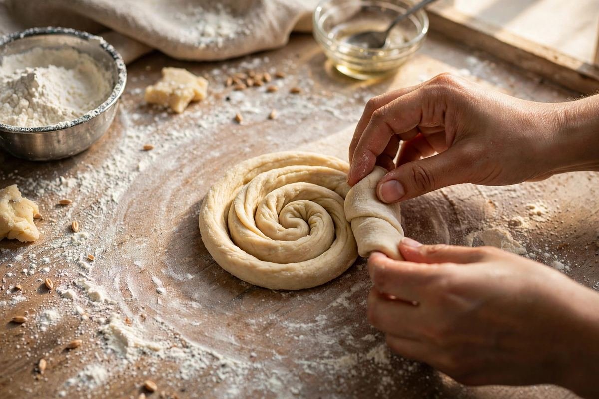 Laccha Paratha Recipe — Flaky Layered Whole Wheat Bread — step photo