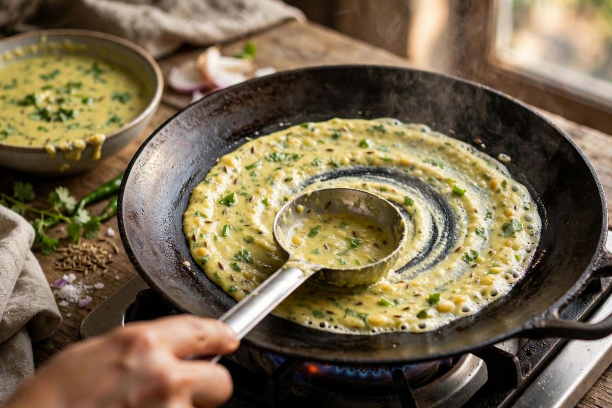 Moong Dal Chilla — Healthy Protein Breakfast — step photo