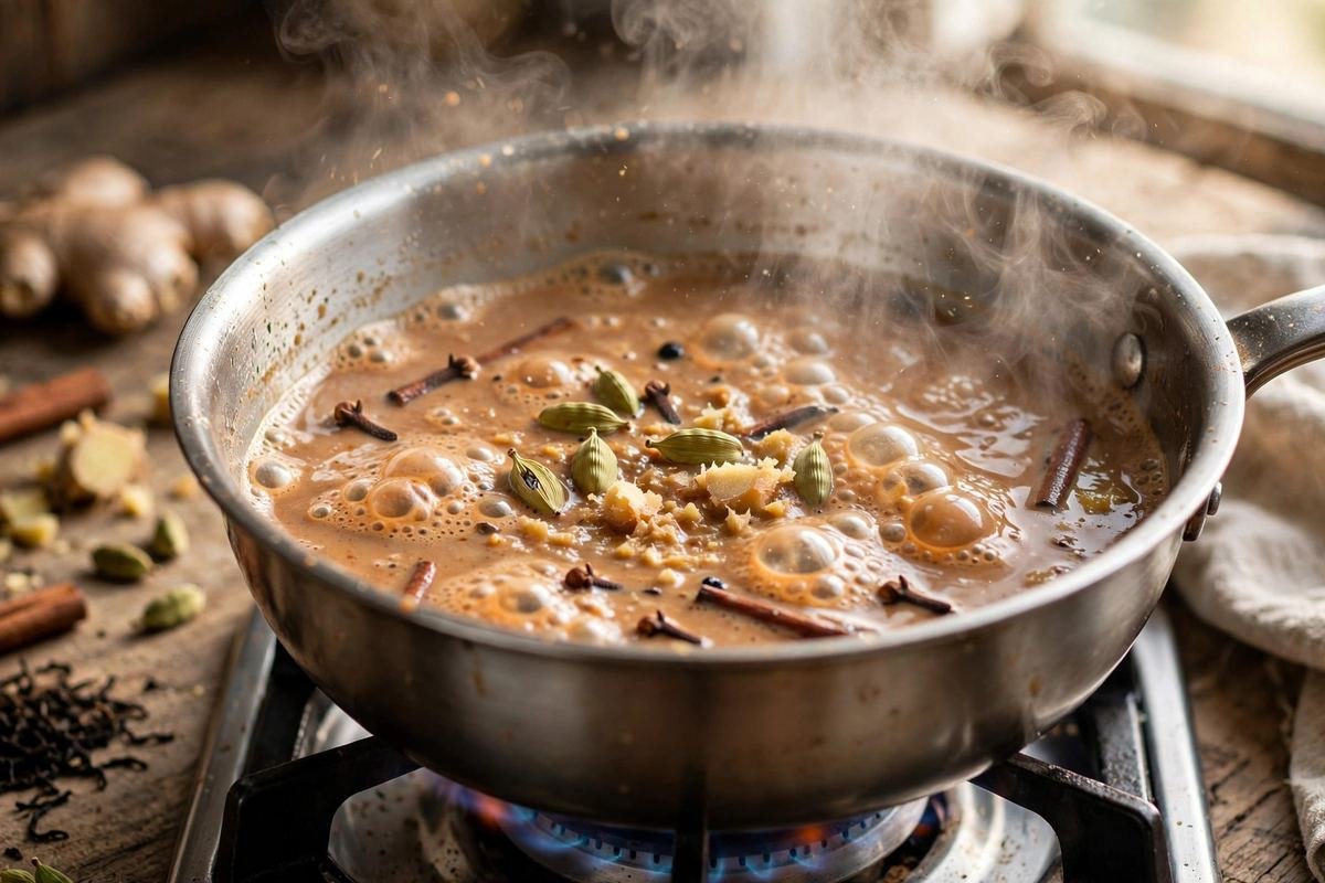 Authentic Masala Chai Recipe — Spiced Indian Milk Tea — step photo
