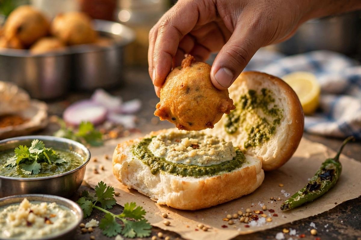 Mumbai-Style Vada Pav — The Ultimate Street Burger — cooking photo