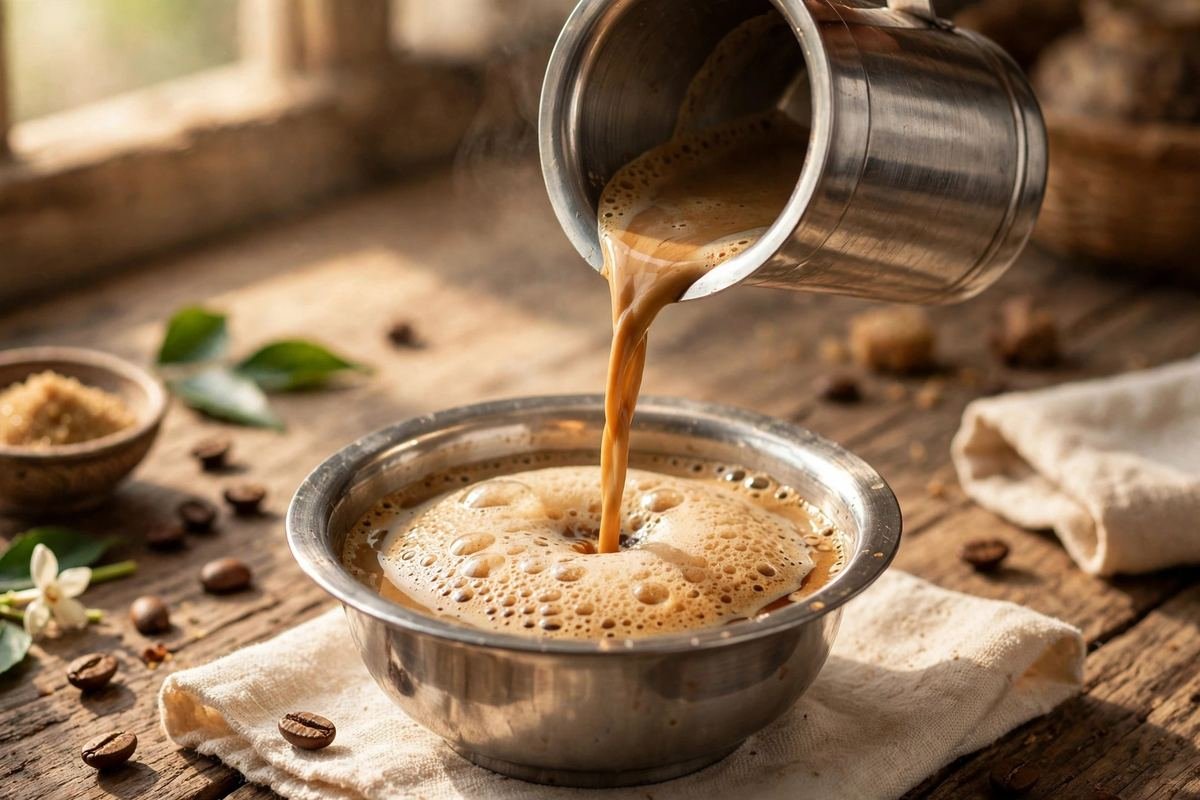 Authentic South Indian Filter Coffee Recipe — Strong, Sweet & Frothy — cooking photo