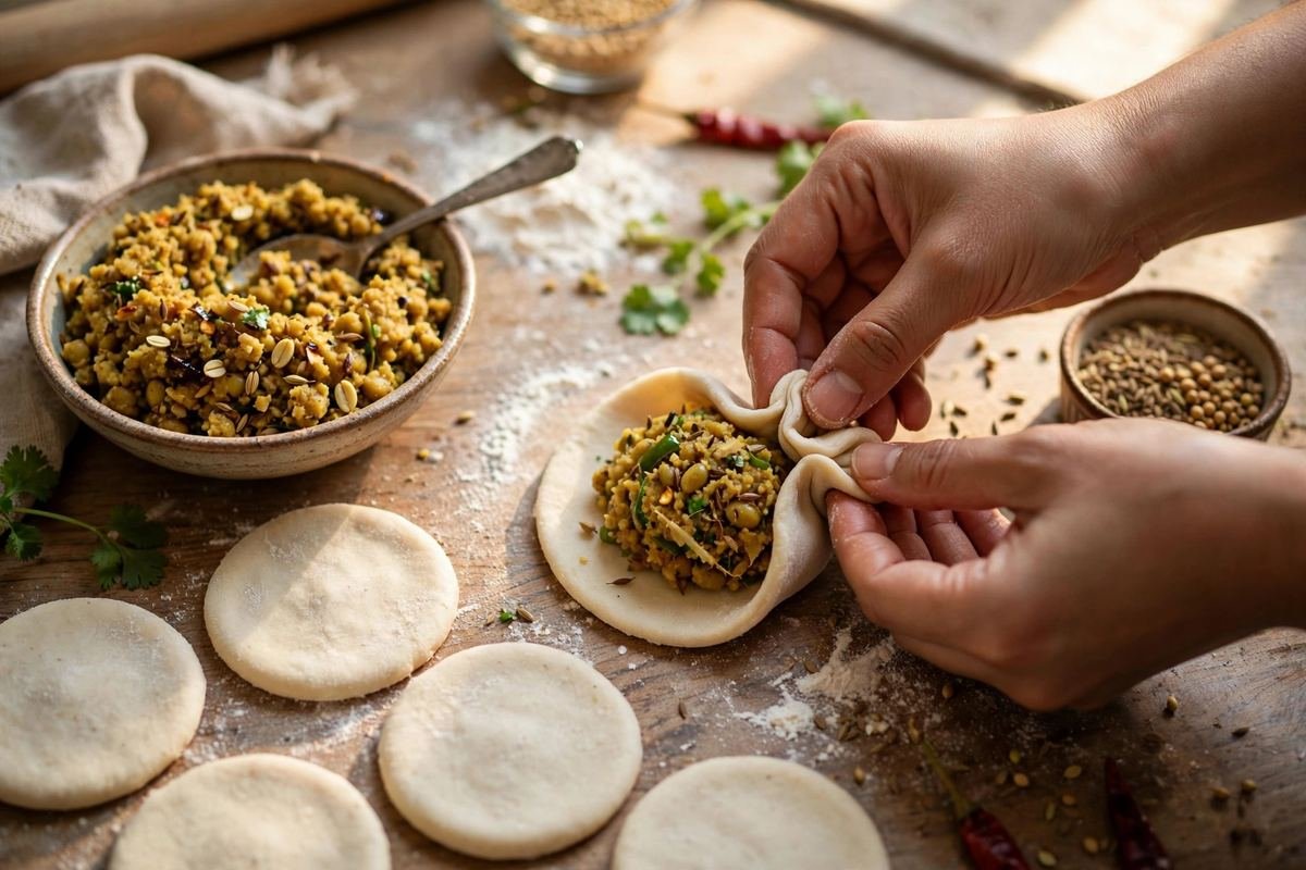 Khasta Kachori — Flaky Moong Dal Kachoris, Halwai-Style — step photo
