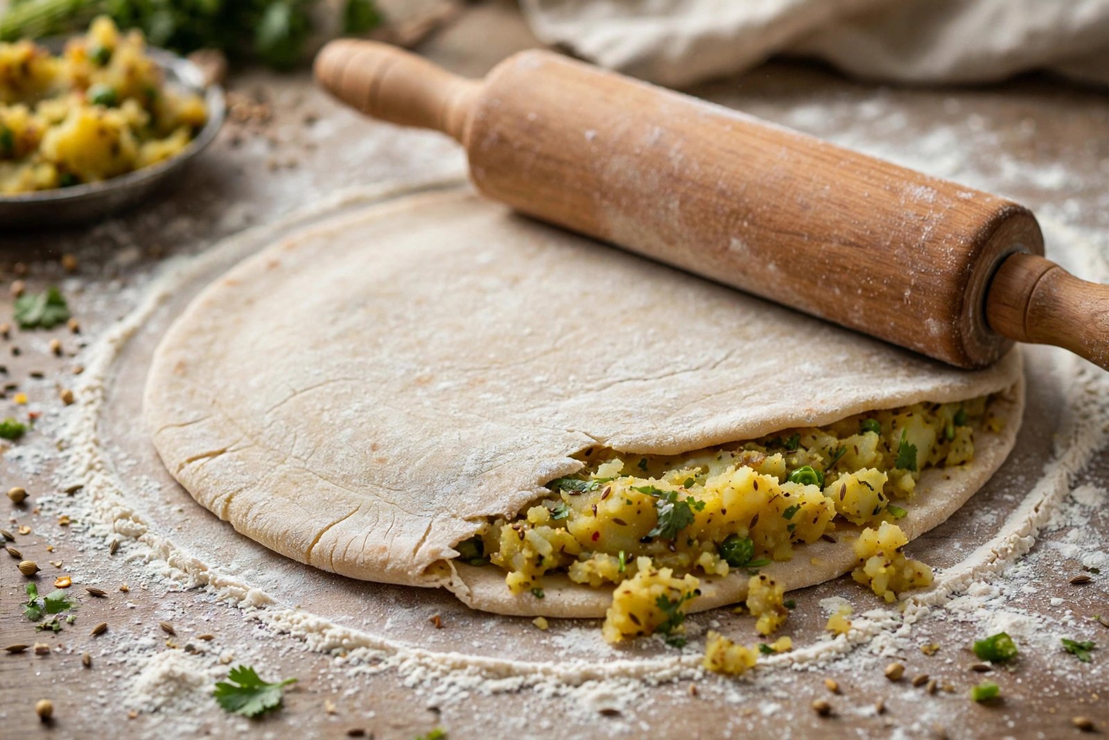 Stuffed Aloo Paratha Recipe — Crisp, Flaky & Perfectly Spiced — step photo