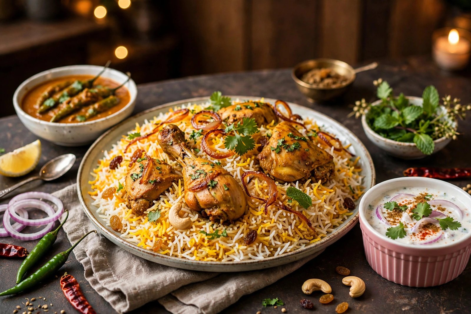 Authentic Hyderabadi Chicken Dum Biryani - Step-by-Step Recipe — cooking photo